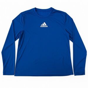 Adidas Men’s Long Sleeve Athletic Shirt Blue Size M – Excellent Condition